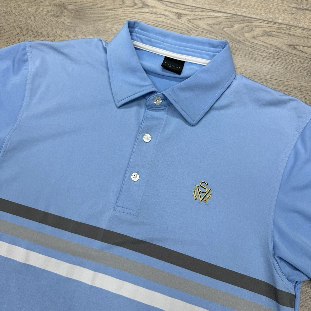 Sage Valley Dunning Golf Polo‎ FADED Blue Men's Sz M Preppy Casual